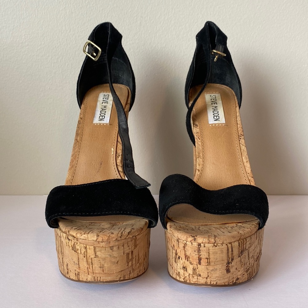 Steve Madden cork platforms sandals